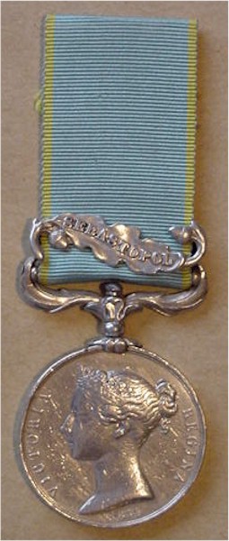 Front of the Crimean medal