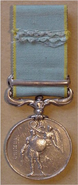 Back of the Crimean medal