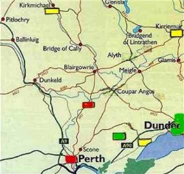 Map of southern Perthshire