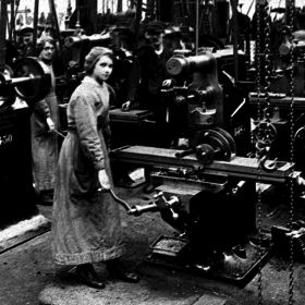 Women at work in a munitions factory