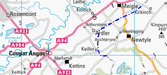 Map of Newtyle area