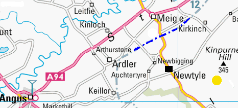 Map of Newtyle area