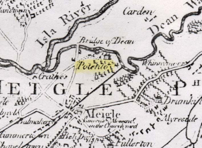 An old map showing Potento