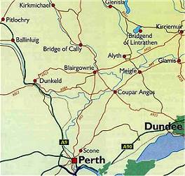 A map of Perthshire area