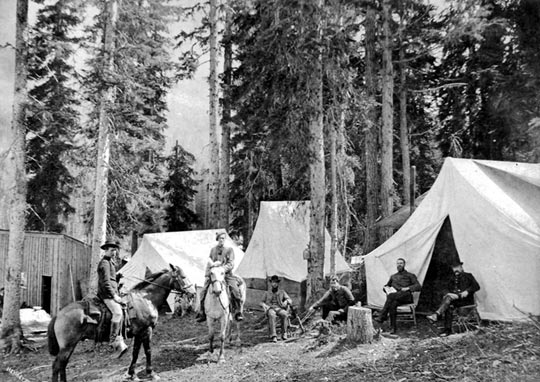 A survey party in Rogers Pass