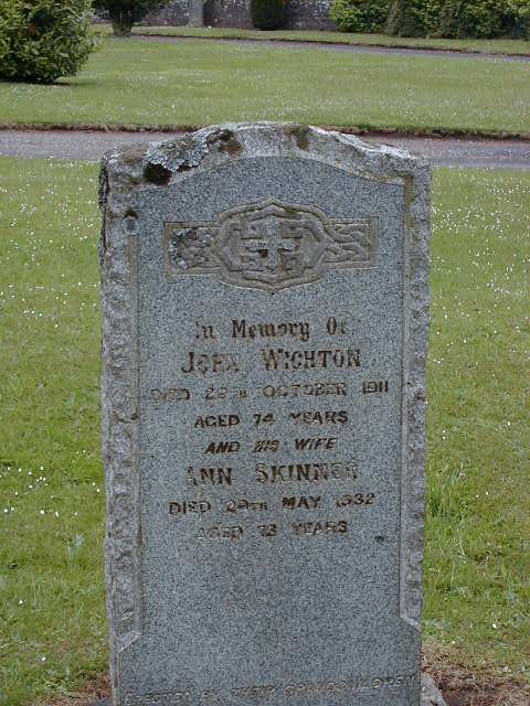 Gravestone of John Wighton of Kirkmichael