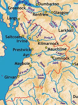 Map of western Scotland