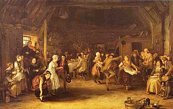 A depiction of a Scottish wedding