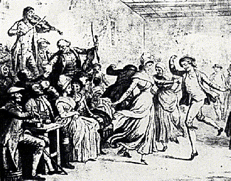 A depiction of a Scottish wedding