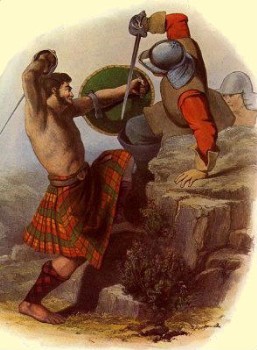A Scottish kilt